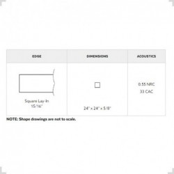 Placa Cielorraso Desmontab 61x61 Cortega 770 m2 ARMSTRONG