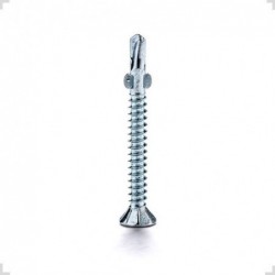 Tornillo Aletado Mecha Zincado 8x1-5/8 x4.000 DIEARG