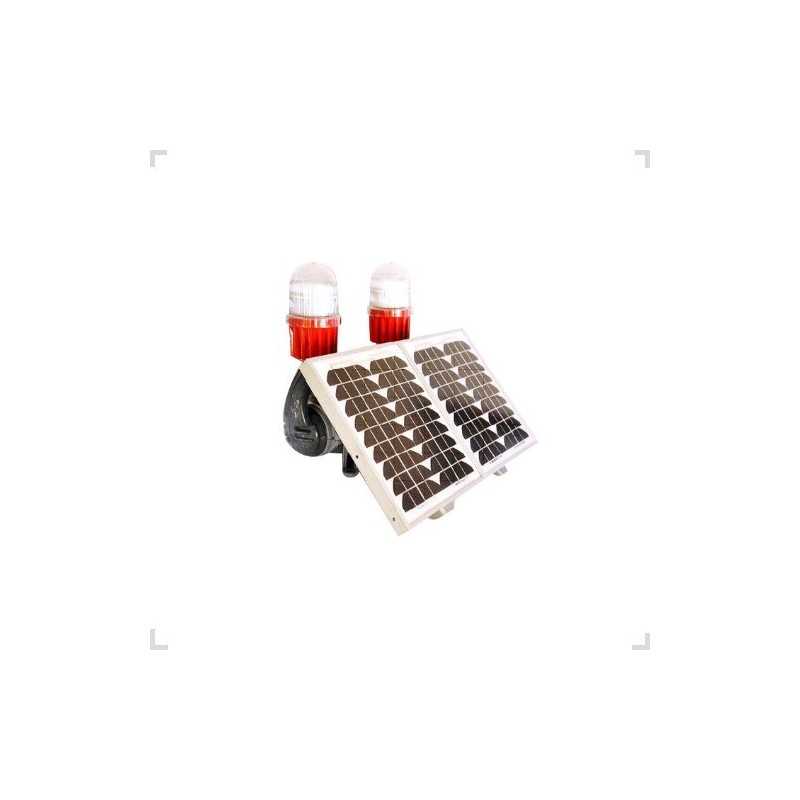 Baliza Doble de Obstaculo Led 32cd Panel Solar DELTA BOX Baliza Doble de Obstaculo Led 32cd Panel Solar DELTA BOX