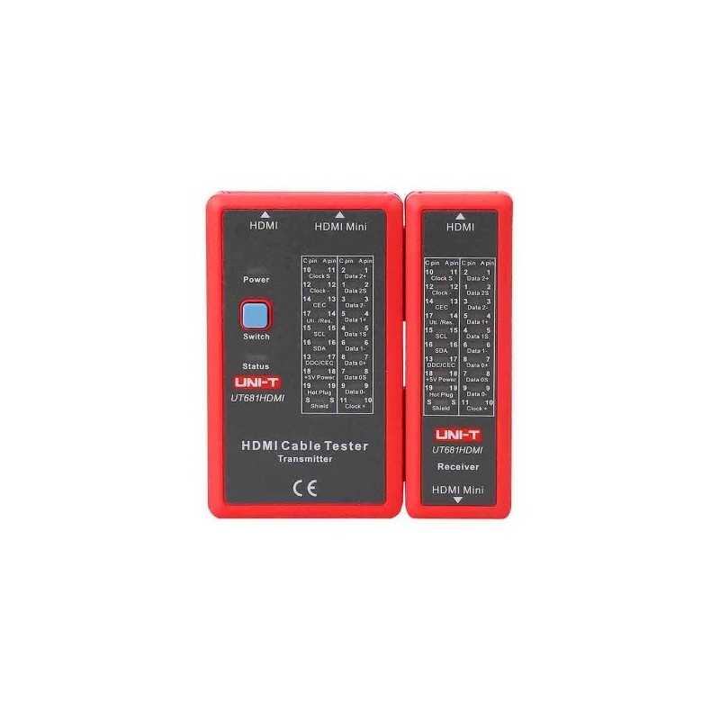 Probador de Cables HDMI Red UT681HDMI UNI-T